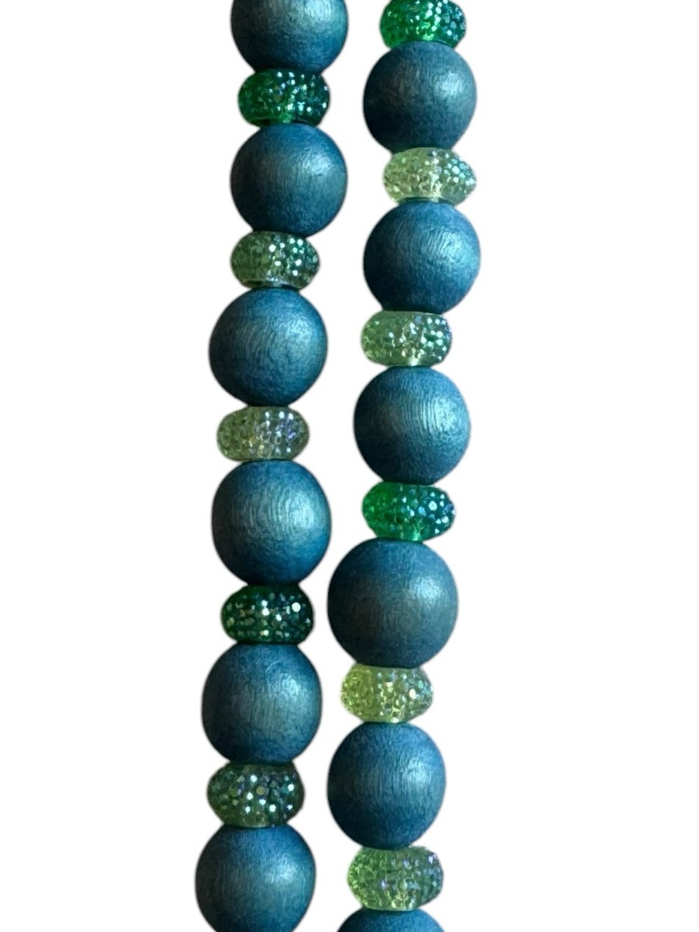 Designer-Style Teal Beaded Necklace - Picture 6 of 6